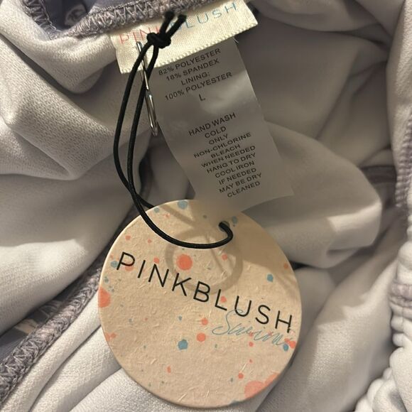 PinkBlush Lavender Floral Ruffle Maternity One-Piece Swimsuit Size L / NWT - Picture 5 of 5